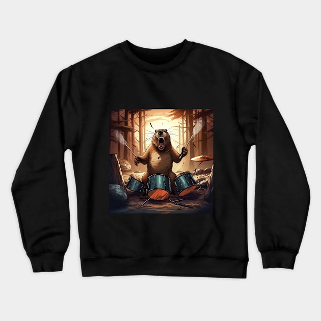 marmot Crewneck Sweatshirt by FehuMarcinArt